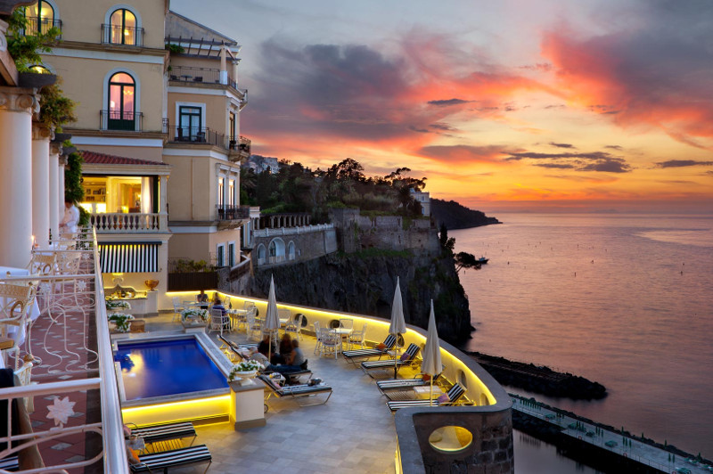 Bellevue Syrene hotel has incredible views across the bay of Naples