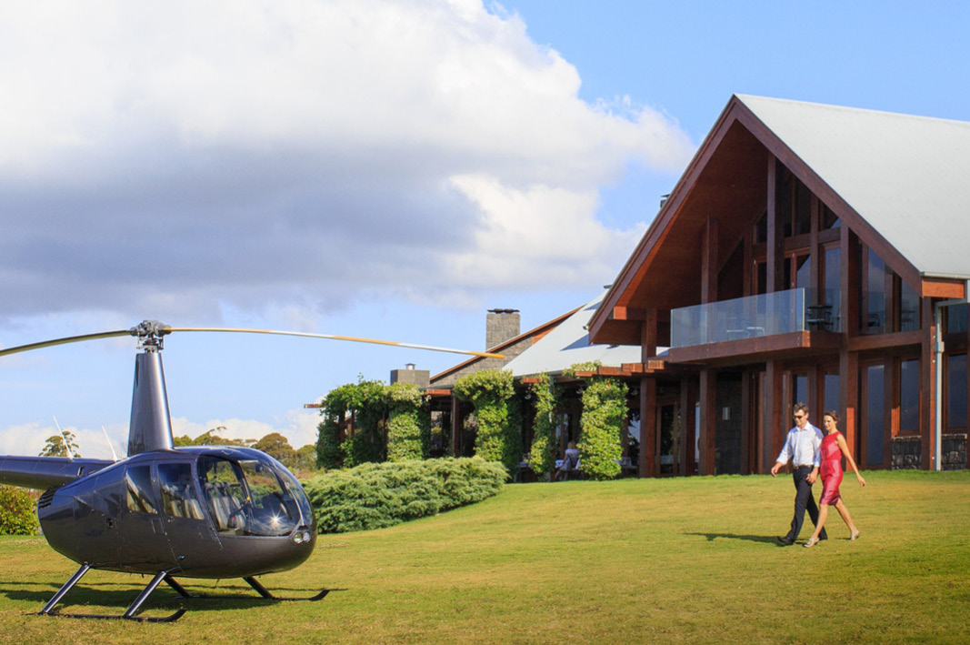 Spicers Peak Lodge |  If you can't drive, why not fly - helicopter transfers available
