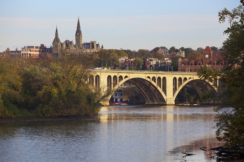 Georgetown University and the Key Bridge