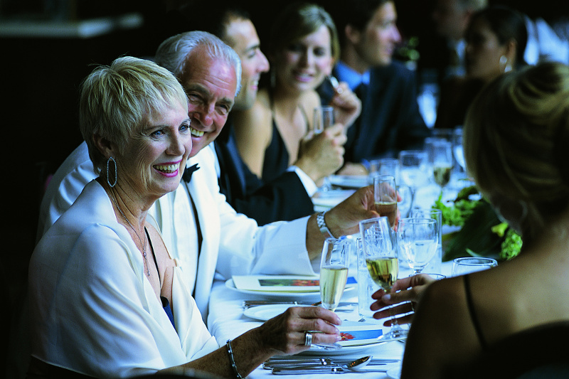 Dining on cruise ship with family