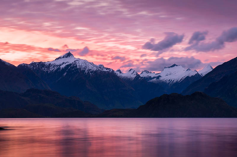Sunset in Queenstown, New Zealand