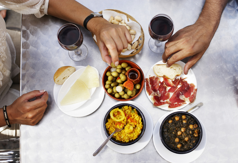 Tapas table Andalucia