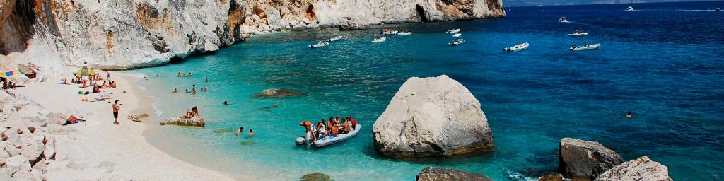 Beautiful rocky cove in Sardinia.