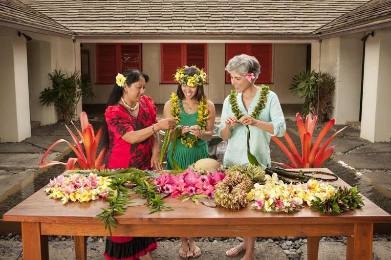 Lei Making at Travaasa Hana, Hawaii