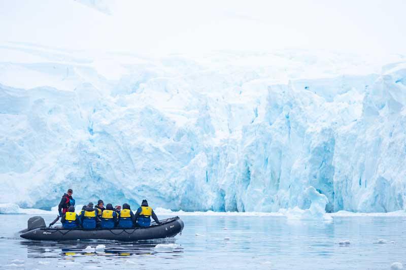 Aurora's Zodiac's allow for guided landings and excursions. Aurora's Zodiac's allow for guided landings and excursions.