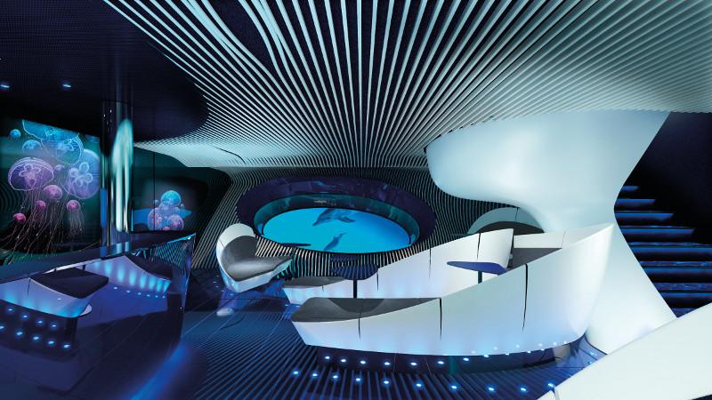 Blue Eye underwater lounge Ponant cruises