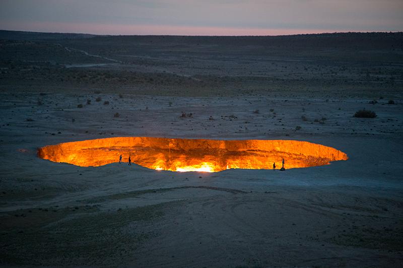 Derweze Gas Crater known as 'The Gates of Hell', Turkmenistan Derweze Gas Crater known as 'The Gates of Hell', Turkmenistan