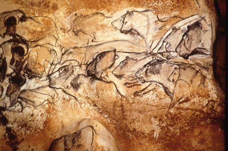 Chauvet Cave in Caverne du Pont-Arc Museum, France Chauvet Cave in Caverne du Pont-Arc Museum, France