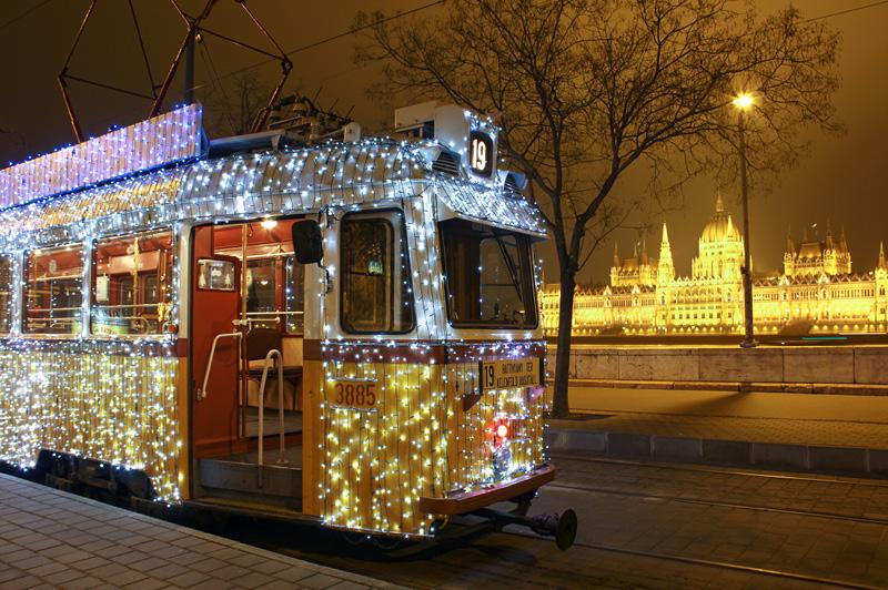 Christmas Tram in Budapest Christmas Tram in Budapest