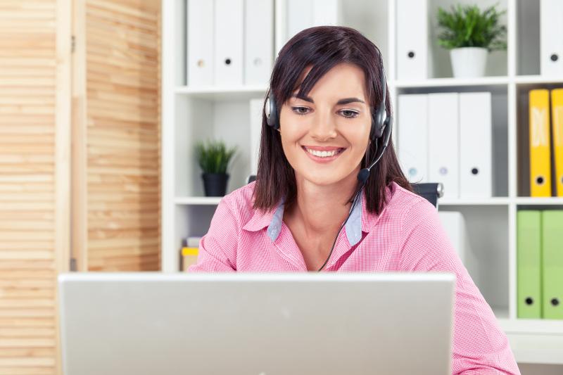 Travel consultant on phone