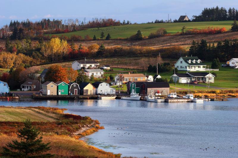 Scenic houses on Prince Edward Island
