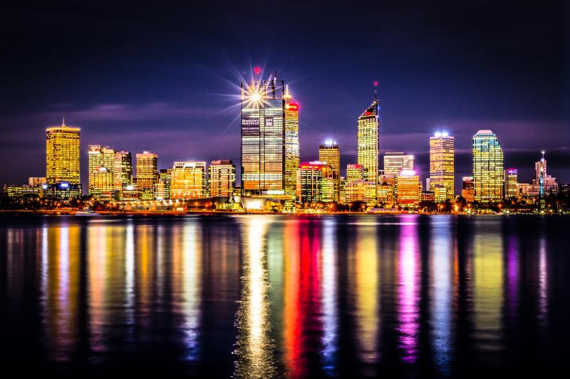Perth, Australia by night