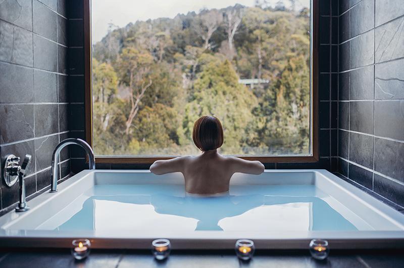Waldheim Alpine Spa at Peppers Cradle Mountain Lodge | Credit: Laura Helle Waldheim Alpine Spa at Peppers Cradle Mountain Lodge | Credit: Laura Helle
