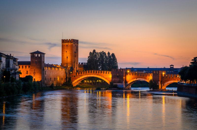 Ponte Scaligero Bridge Verona Italy